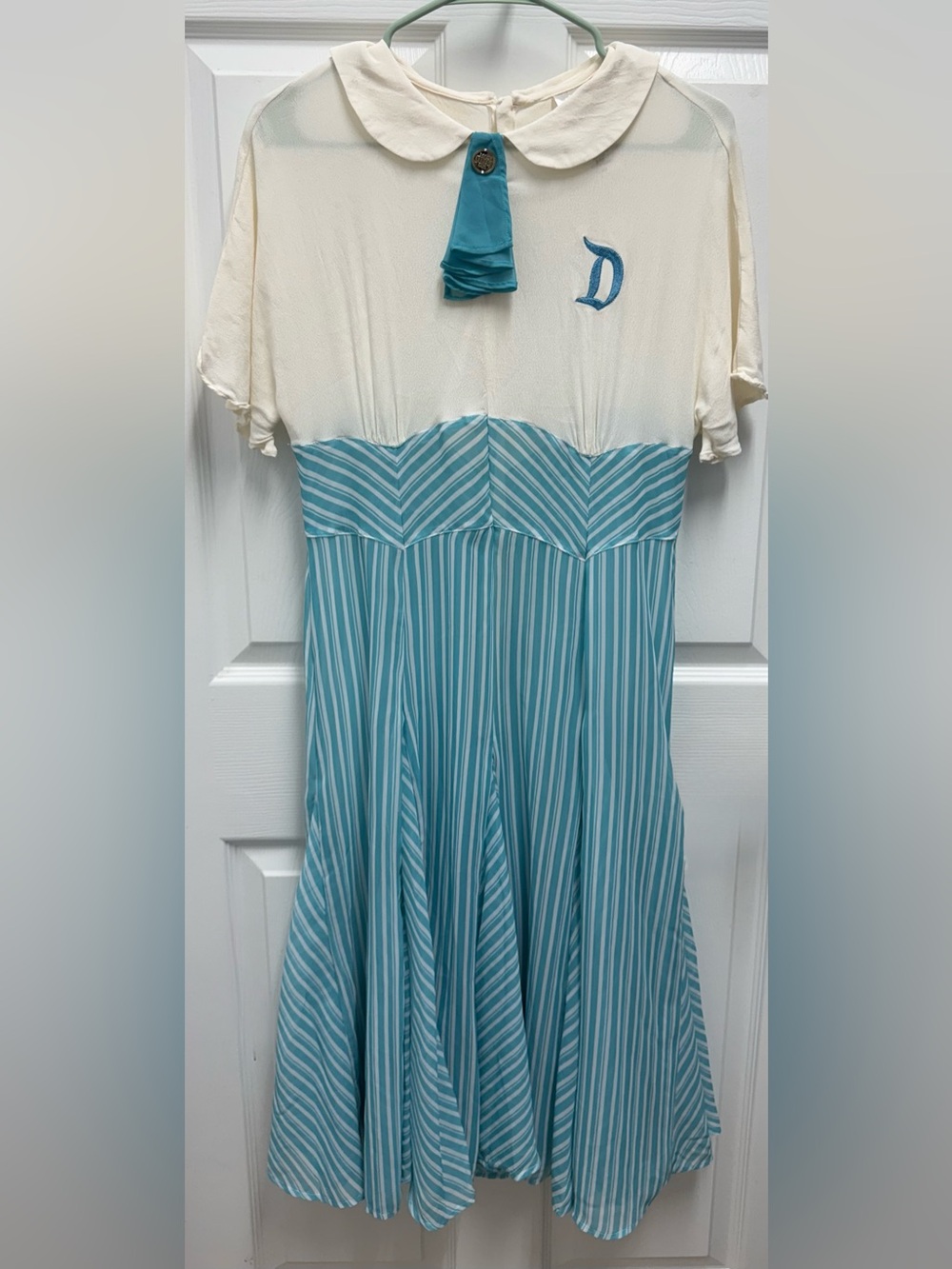 Disney Parks Dress Shop Dapper Dans Main Street USA Dress 10 Blue White